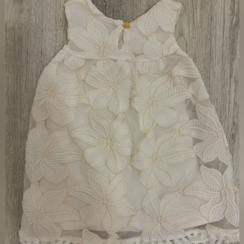 Genuine Kids By Oshkosh Beautiful Cream  Floral 18 Month Dress